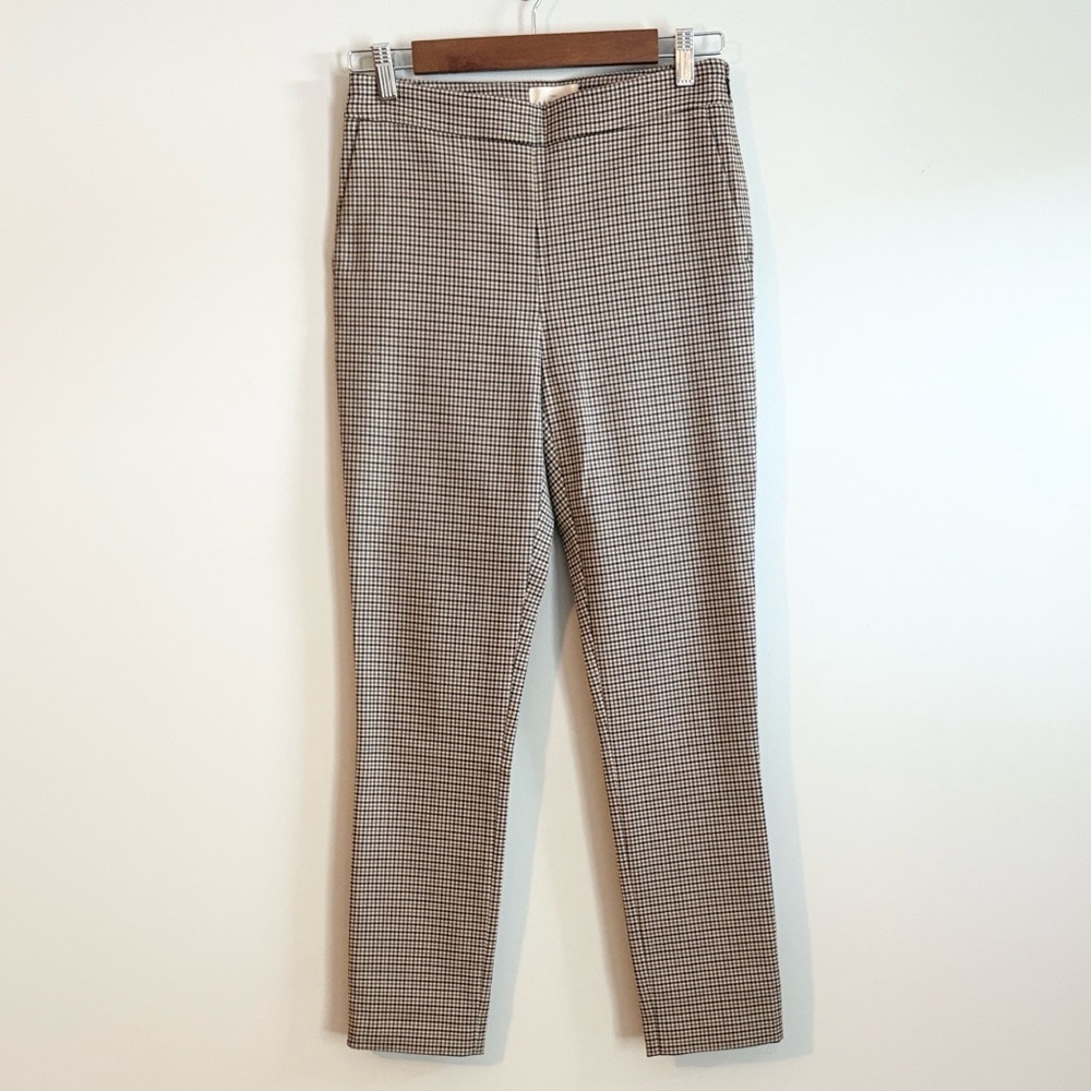 Sezane Black and White Skinny Pants